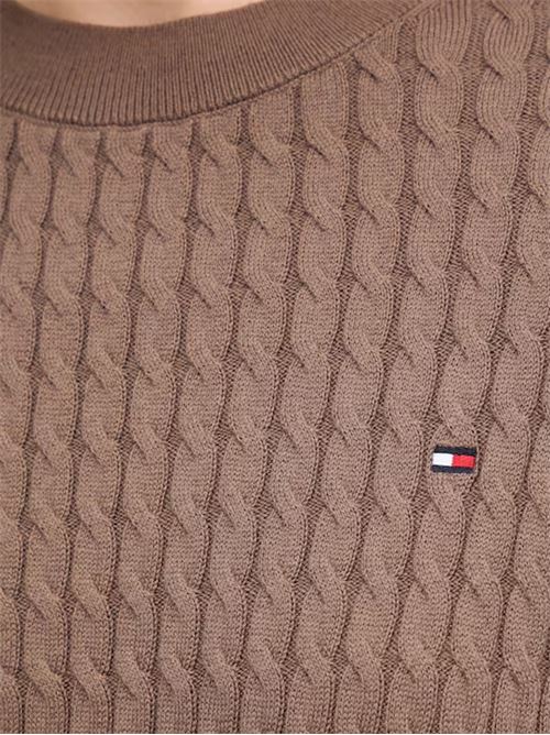 Maglioncino a trecce in cotone Tommy Hilfiger | WW0WW44993GTO